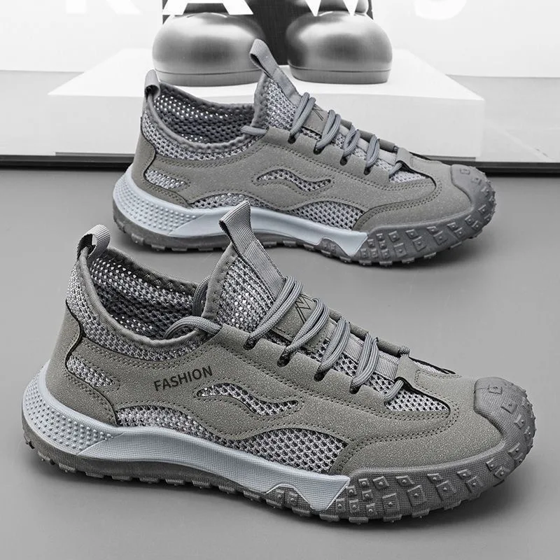 Labor insurance men's shoes breathable new versatile mesh casual shoes summer non-slip and wear-resistant mountaineering shoes