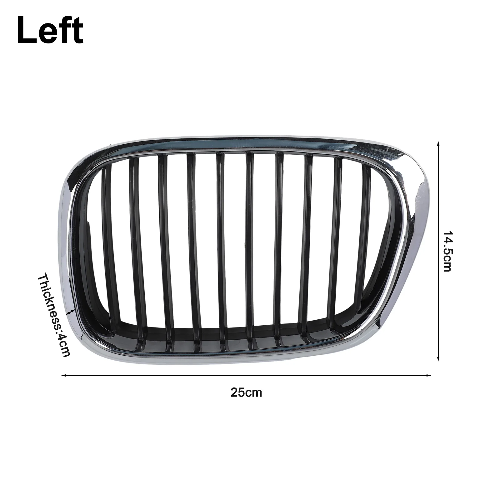 

Передняя решетка почек Хромированная черная решетка Стильный внешний вид Материал ABS Простая установка Длительная производительность