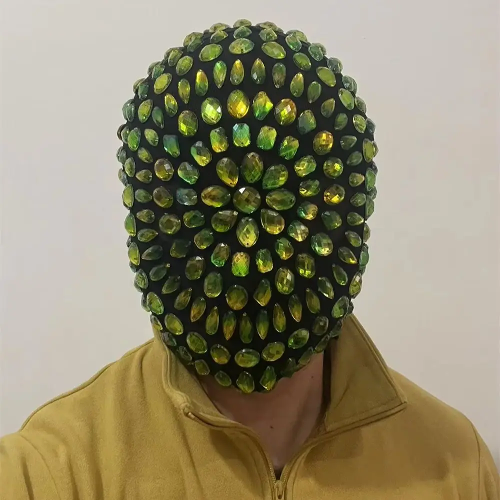 men's-and-women's-costume-masks-festival-parties-european-and-american-street-fashion-personalized-rhinestone-embellished-nightclub-performance-hats-brimless-hooded-hats