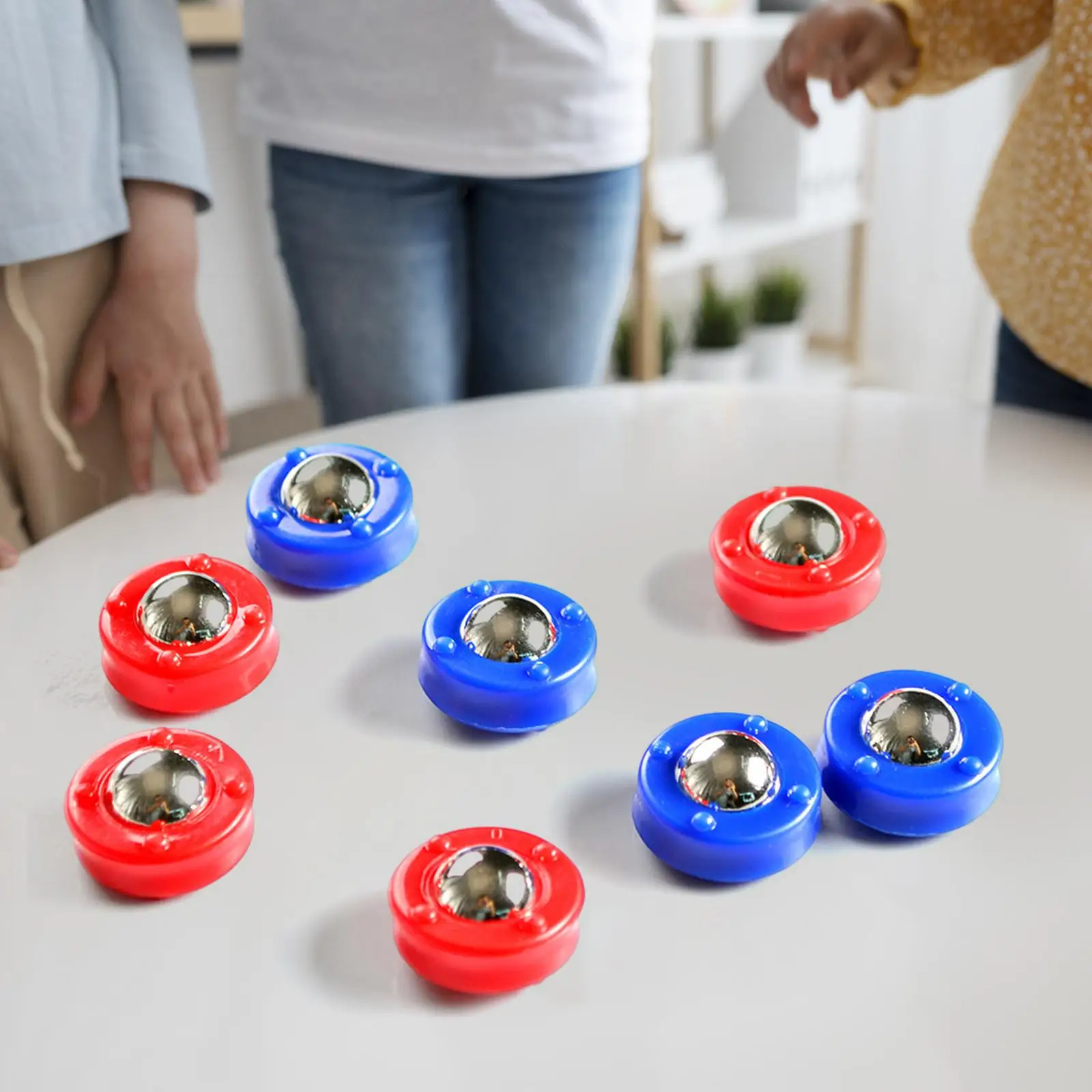 8x Shuffleboard Pucks อุปกรณ์โต๊ะ Shuffleboard สําหรับการรวบรวมการเดินทาง