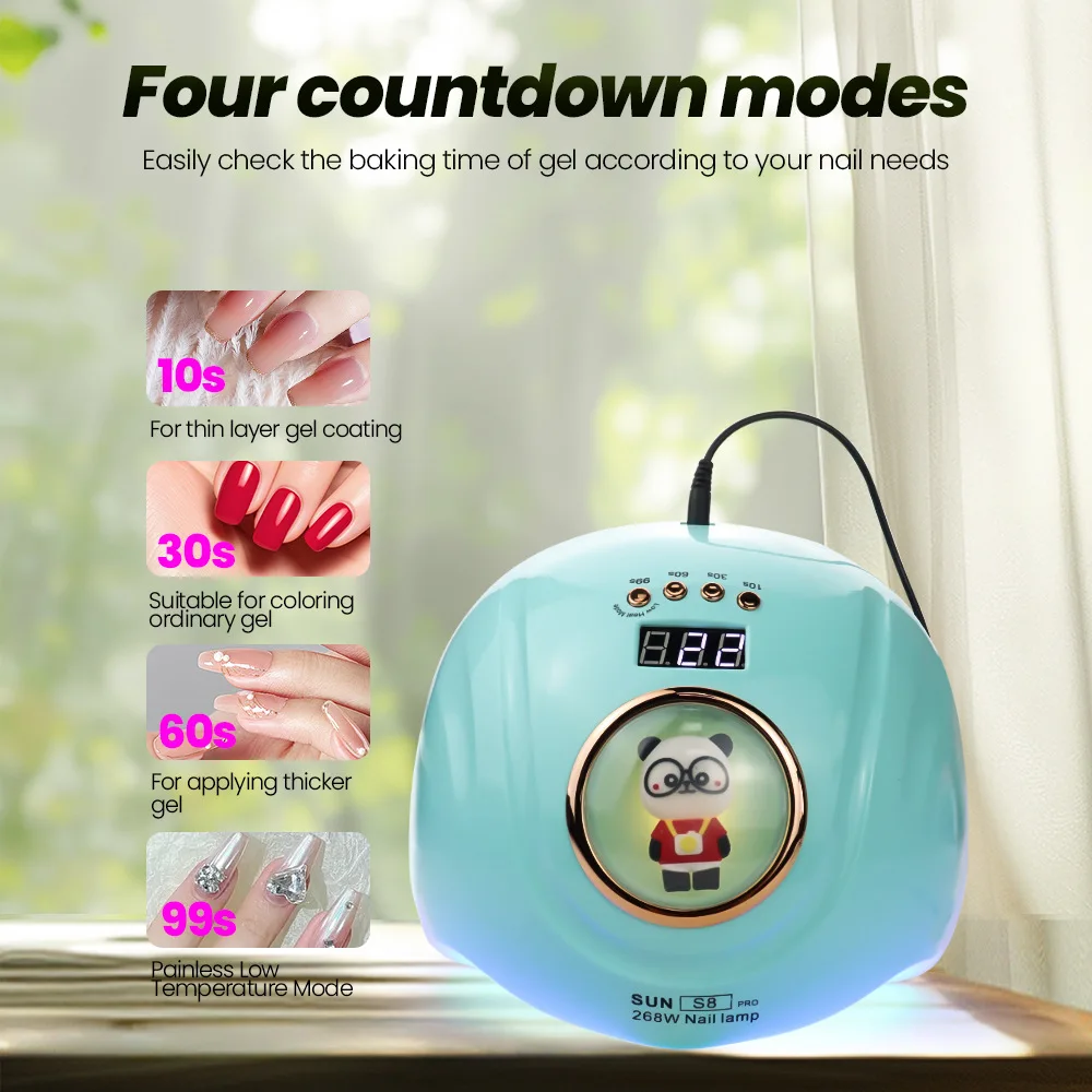 Lampe à ongles Portable, pointes d'ongles portables, lampe de polymérisation pour vernis Gel, lampe de luminothérapie à séchage rapide avec support