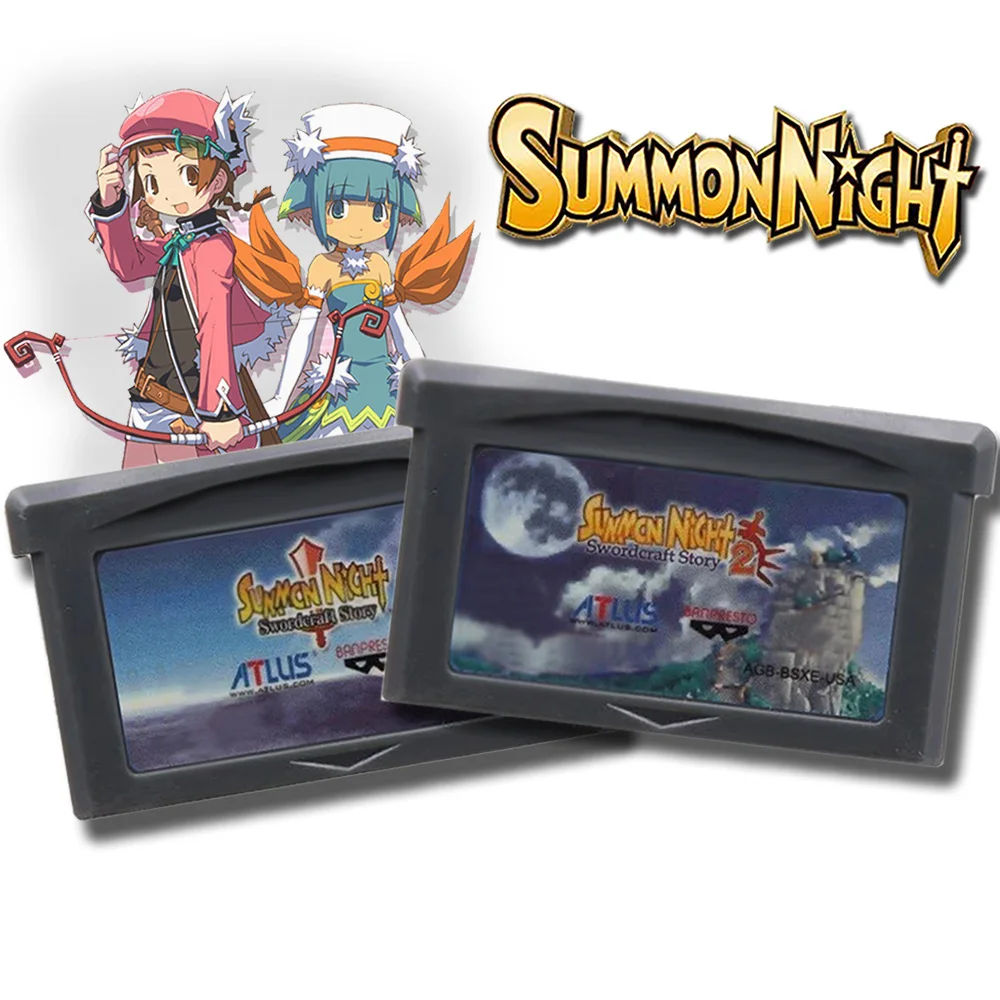 GBA-Spielkassette 32-Bit-Videospielkonsole Spielkarte Summon Night SwordCraft Story Summon Night 2 SwordCraft Story für GBA SP