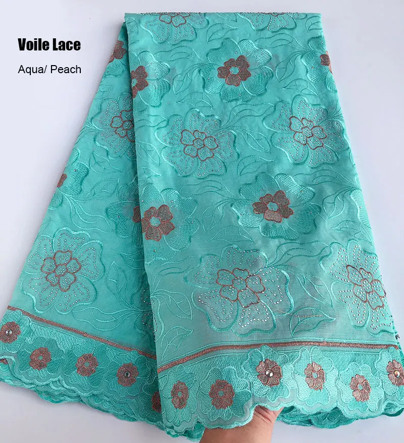 5 yards very soft African Swiss Voile lace with stones Nigerian Ghana Dubai textured inspired fabric sewing clothes