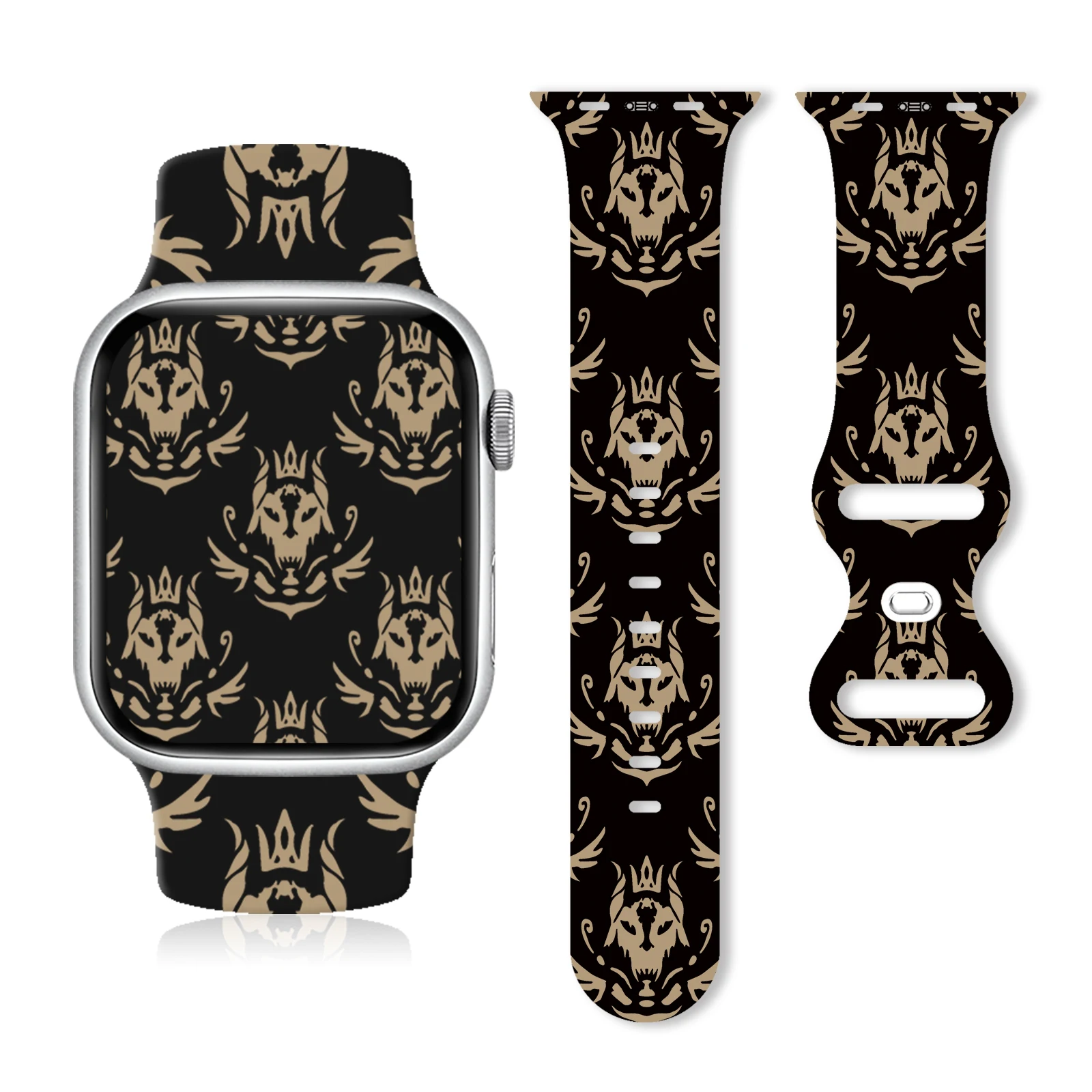 

New Halloween Series02 Painting Strap for Apple Watch 10 9 8 7 Silicone Band Replaceable Bracelet for iWatch 46mm 42mm Watchband