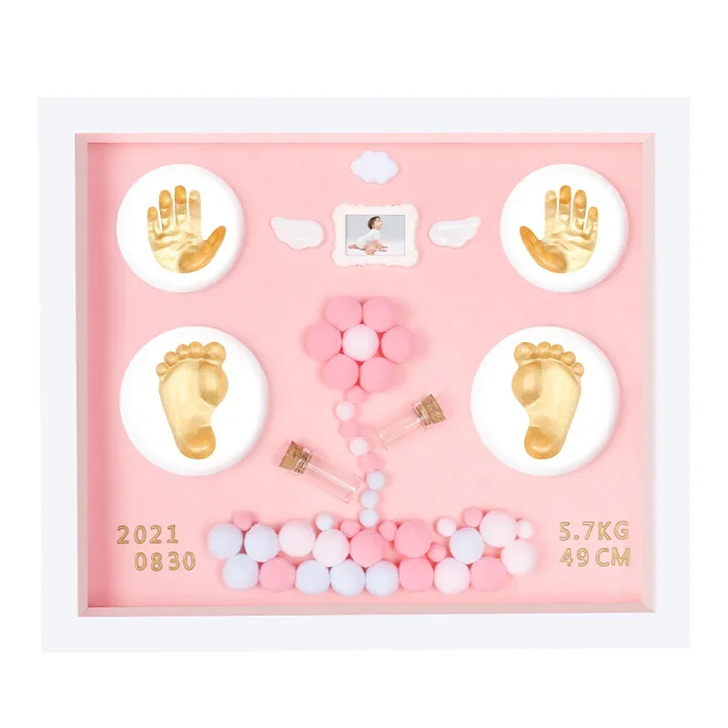 Baby Hand Print Footprint Imprint Kit Handprint Baby Mud And baby footprints Souvenirs Baby Hand And Foot Mold Hundred Days Gift view 5