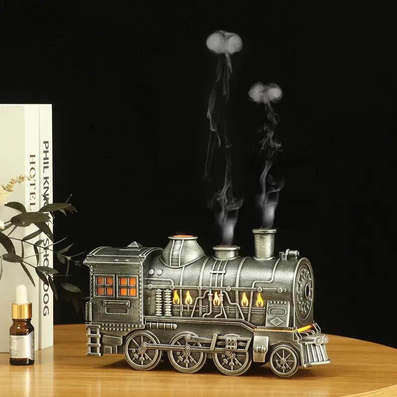 New Creative Small Train Humidifier for Ultrasonic Spray Jellyfish Essential Oil Aromatherapy Machine Dual Mode Spray Hot