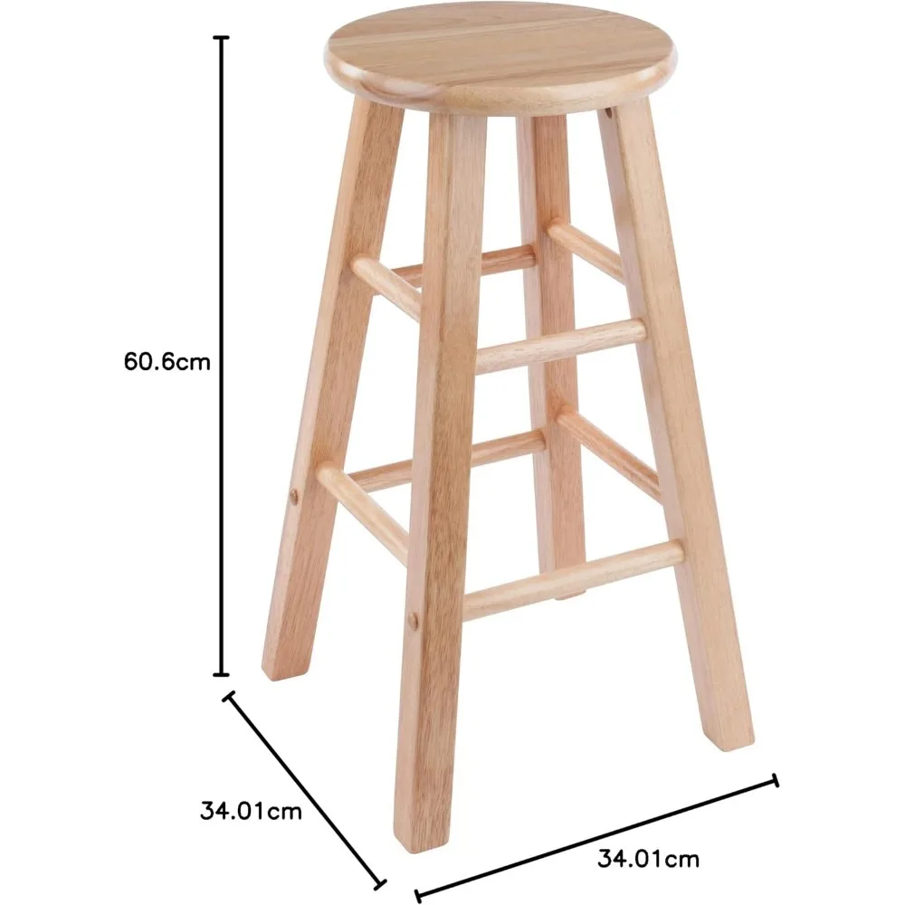 عداد عناصر الخشب الطبيعي ، 24 مجموعة ، 2 من Stools