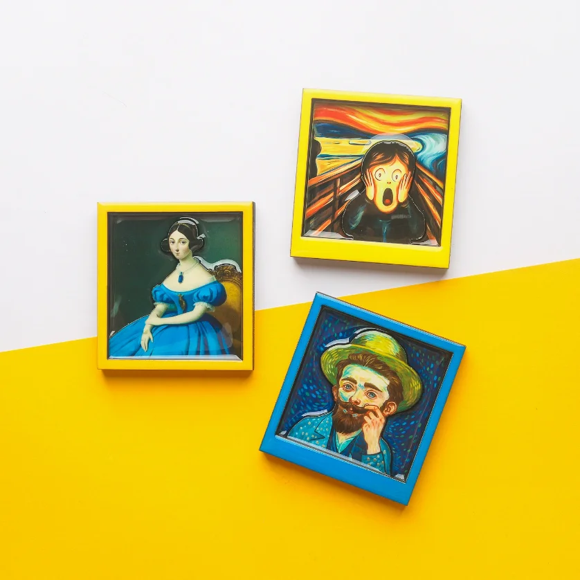 Q-versie Van Gogh koelkastmagneet |   Celebrity Art Renaissance Decor |   Handwerk ambachtelijke stickers |   DIY Home Decor cadeau-idee