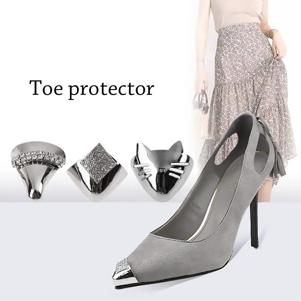 

3Pair Elegant Metal Material Repair Accessories Shoes Clips High Heel Shoes Decoration Charm Buckle Shoes Toe Protection