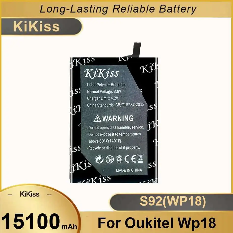 

Stable S92 WP18 Lightweight Mobile Phone Battery For Oukitel WP18 15100mAh