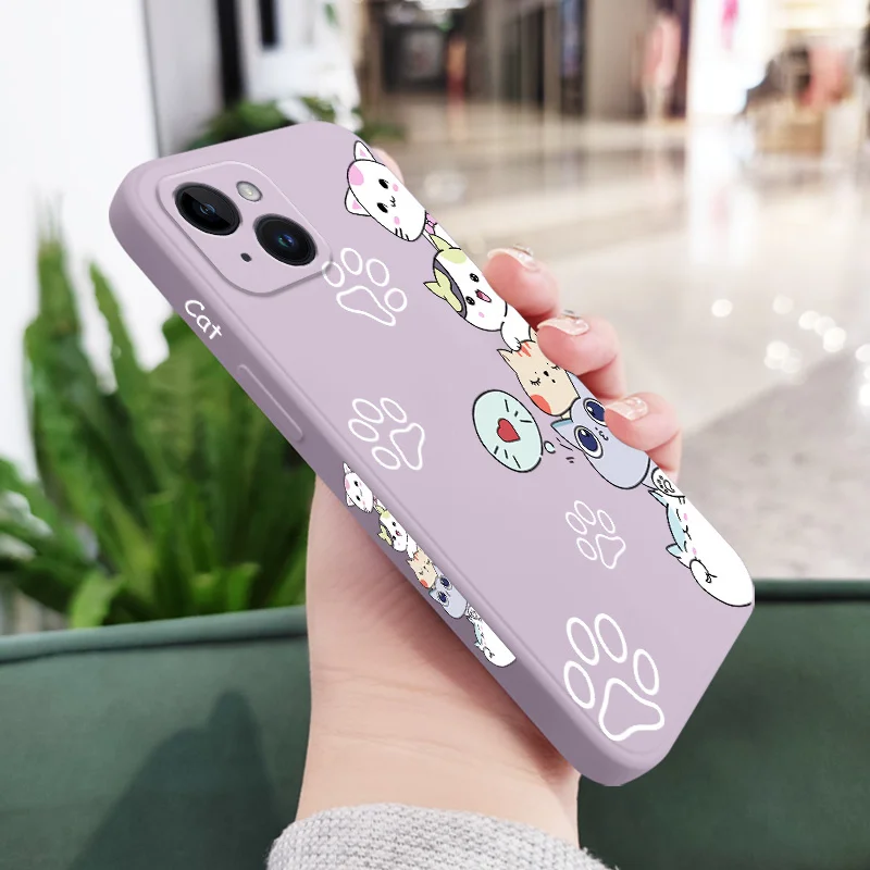 Custodia per telefono con gatti impilabili per iPhone 17 17 Air 16 16e 15 14 13 12 11 Plus Pro Max Mini X XR XS Plus Cover