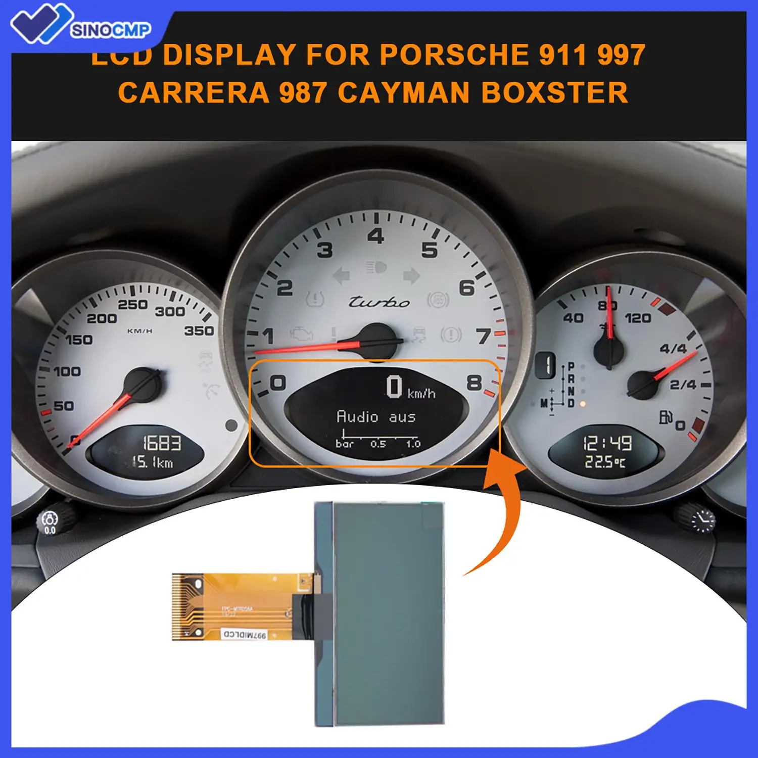 

ЖК-дисплей спидометра для Porsche 911 997 Carrera 987 Cayman Boxster 2005-2012, высокое качество, 85x50 мм, прочный правильный разъем
