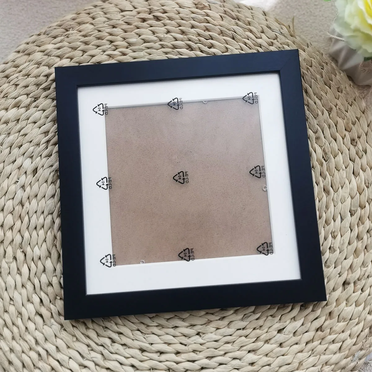 Vierkant Houten Fotolijst Voor Muur Opknoping Met Mat 20X20cm Houten Fotolijst Stand Voor Foto's Foto Decor herdenkingscadeau