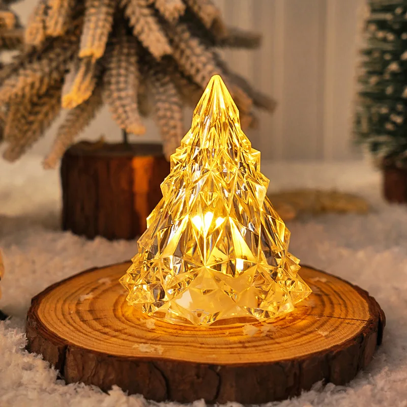 شموع كريستال LED ضوء شفاف عديمة اللهب بطارية قوة فانوس مصباح ليلي حفل زفاف عيد الميلاد عيد الميلاد ديكور الهالوين