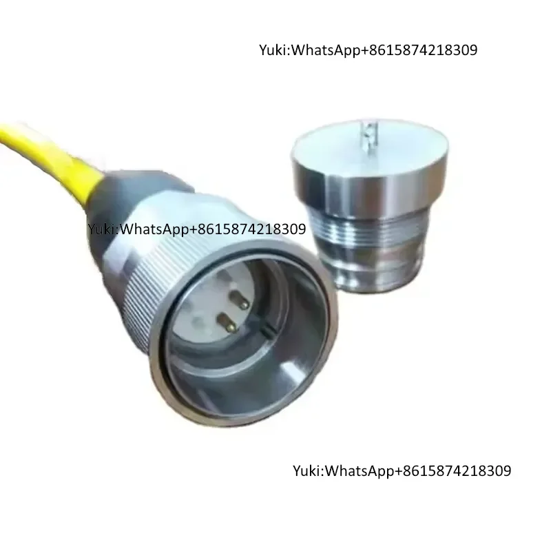 Underwater Fiber Optic Waterproof IP68 Connector for Power 4Pin Undersea Brass Nut Terminal Electrical Connector Female Male