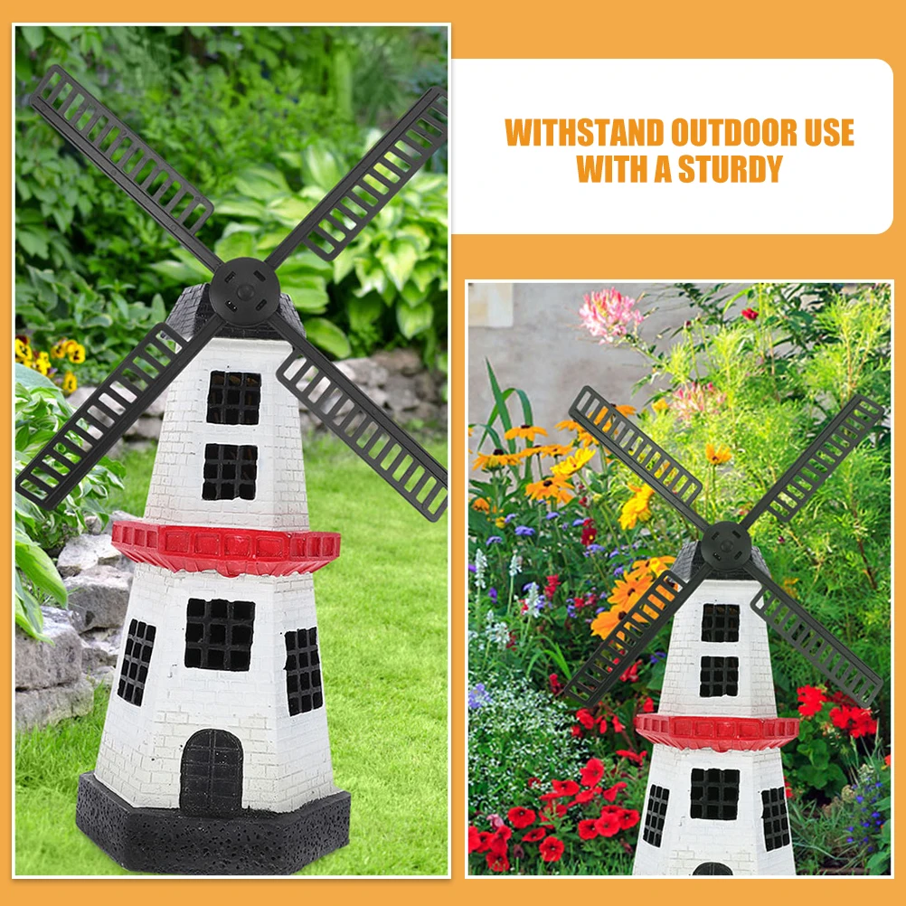 

4Pcs Solar Windmill Lighthouse Accessory Durable Plastic Garden Yard Outdoor Decor Weather Resistant Blades Windmill Blades