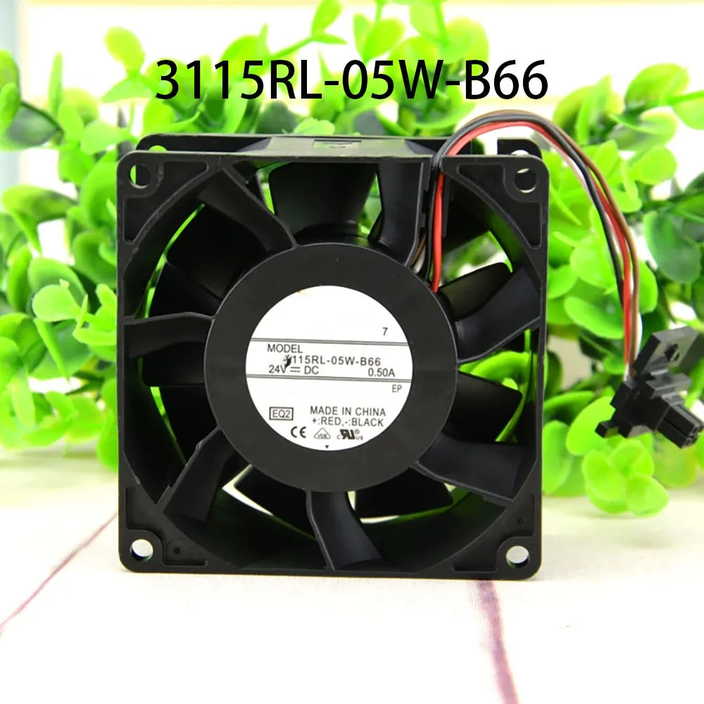 Low-Energy Server Inverter control Fan 24VDC 0.50A 80*80*38MM 3115RL-05W-B66 radiator Fast Shipping