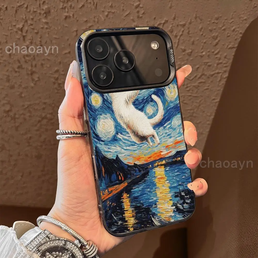 

Starry Cat Phone Case case for iPhone17 16 15 14 13 12 11 Pro/ Max/Plus shock-proof rear cover anti-fingerprint