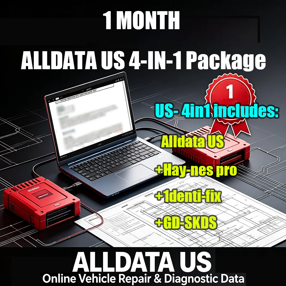 1-Month Alldata US 4in1 Whole Data Software Online Account for Workshop Repair Software Online Mobil/PC Full Version Deluxe Tool