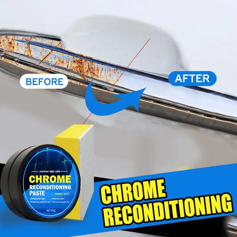 Car Chrome Cleaner Restorer Metal Polish For Paint Protection Metal Gloss Polish Effective Chrome Protectant For Exhaust Pipes