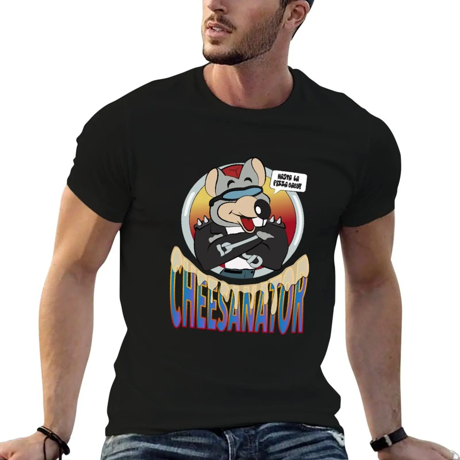 Réplica de la camiseta Chuck E Cheese Chuck E. Cheese _ Hasta La Pizza Baby, camisetas para hombre, camiseta personalizada
