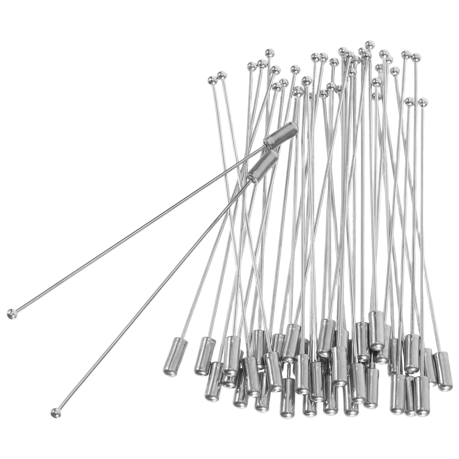 

40Pcs White K Brooch Copper Pins Simple Stylish Corsage for Wedding Party Banquet DIY Clothing Lapel Stick Pins Accessories