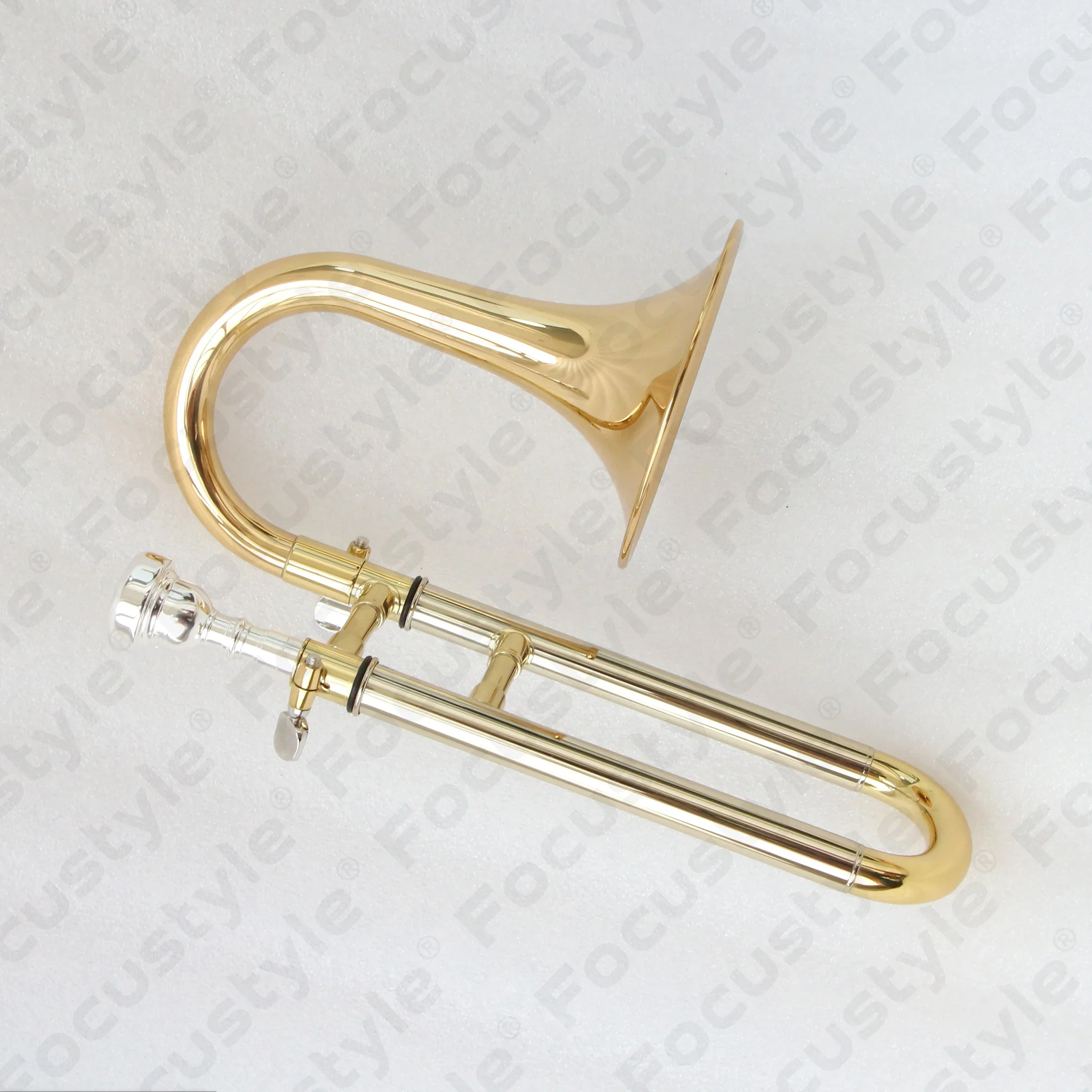 Chinese Brasswind Instruments Piccolo Trombone Handmade Trombon Profesional Good Quality Gold Lacquered Trombone