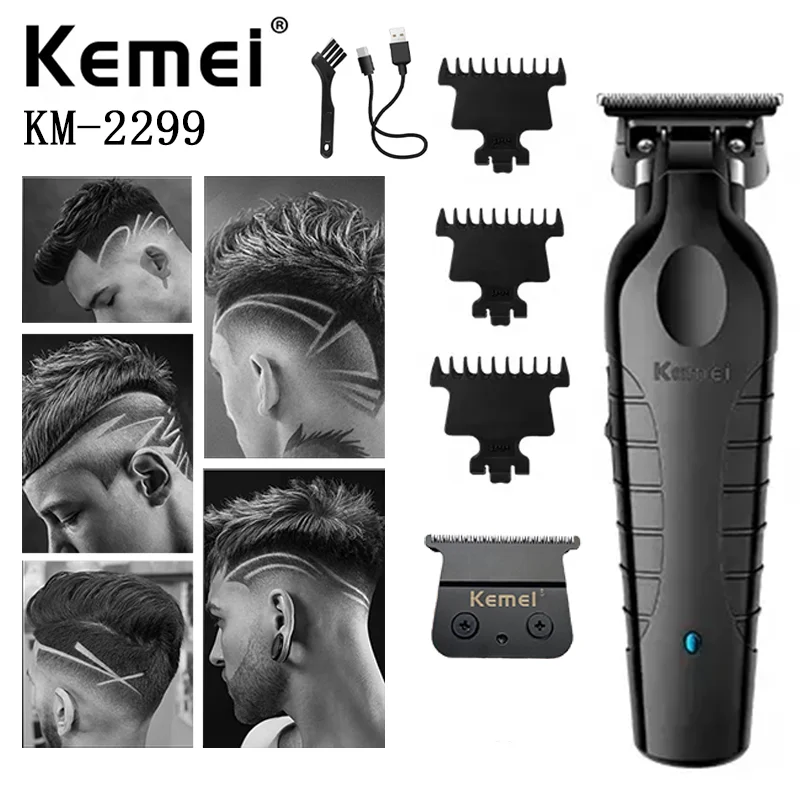 kemei KM-2299 Cordless Electric Hair Trimmer, Custom Free Hair Cutting Machine with Barber Comb hair clipper tondeuse barber