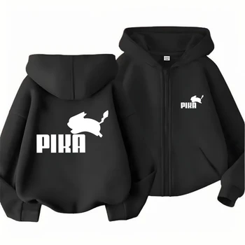 Kids Zipper Hooded Cardigan 2 Children Zipper Cardigan Hoodies Print Tops Boy Black Girls Pink Sweatshirt Coat Long Sleeve Casual Fashion Hooded 2