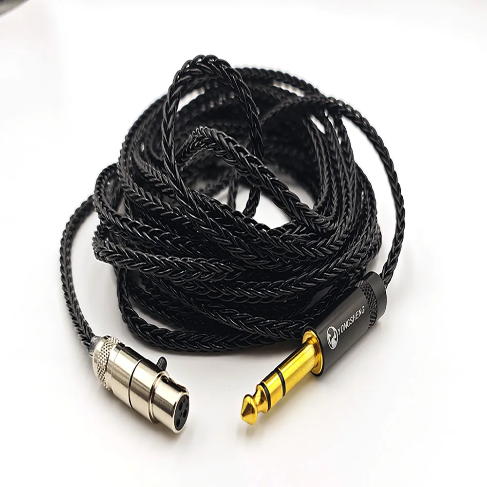 

Cables mejorados para auriculares de Audio de 8 núcleos, Conector estéreo de 3,5mm a mini XLR para AK G Q701, K240S ,K271 ,K702