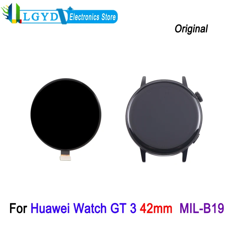 1.32-inch AMOLED Screen For Huawei Watch GT 3 42mm MIL-B19, GT3 42mm Smartwatch LCD Display Touch Screen Repair Replacement Part