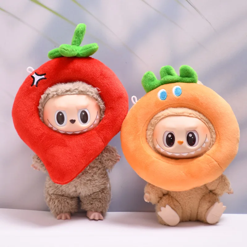 

Plush Headwear For Labubu Cute Blue Umbrella Orange Carrot Red Chili Styles Christmas Gift Fits 15/17cm 1st 2nd 3rd Gen Dolls