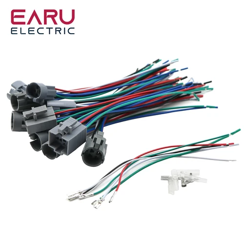 Conector de enchufe de Cable de alimentación de 16mm, 19mm, 22mm y 25mm para interruptor de botón de Metal, cableado de 2-6 cables, botón de luz de lámpara estable de 15cm