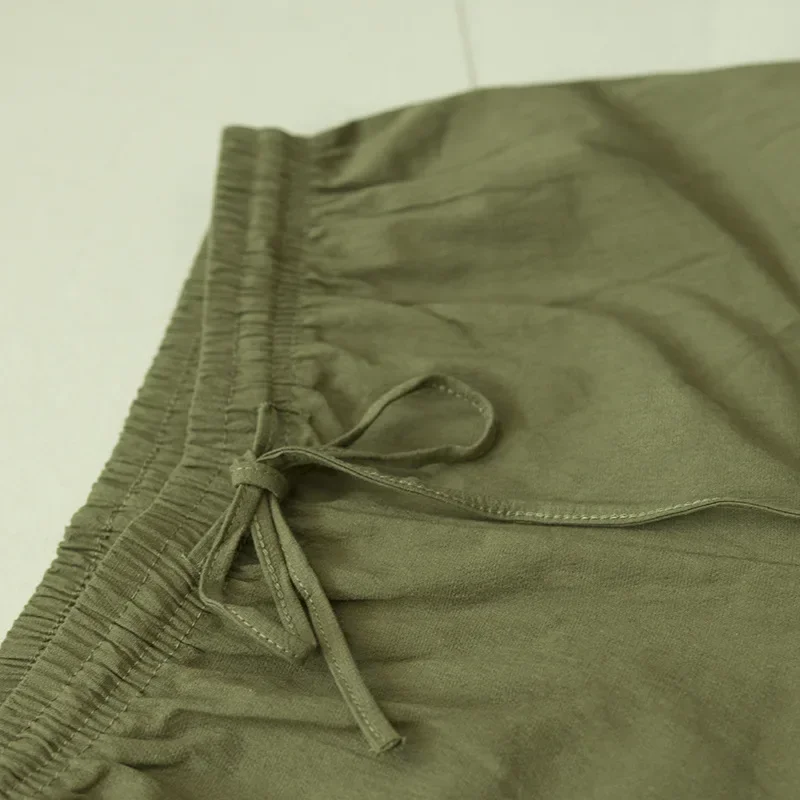 Adult Man Medieval Viking Pirate Cosplay Costume Lace-Up Bandage Pants Larp Capris Trousers Vintage Woven Cotton Joggers For$0$k