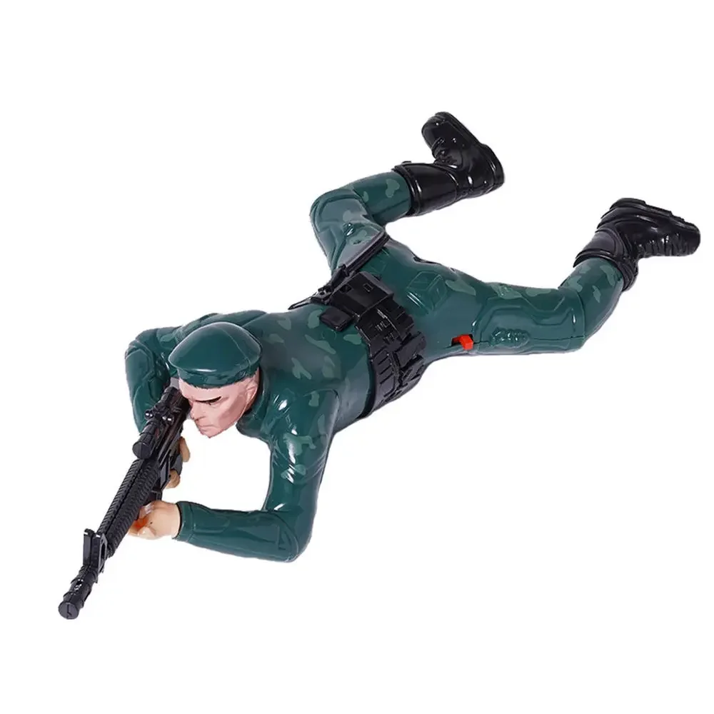 Immersive Playtime Adventures Electric Plastic Soldier Toys with Interactive Crawling Light and Sound Features for Kids