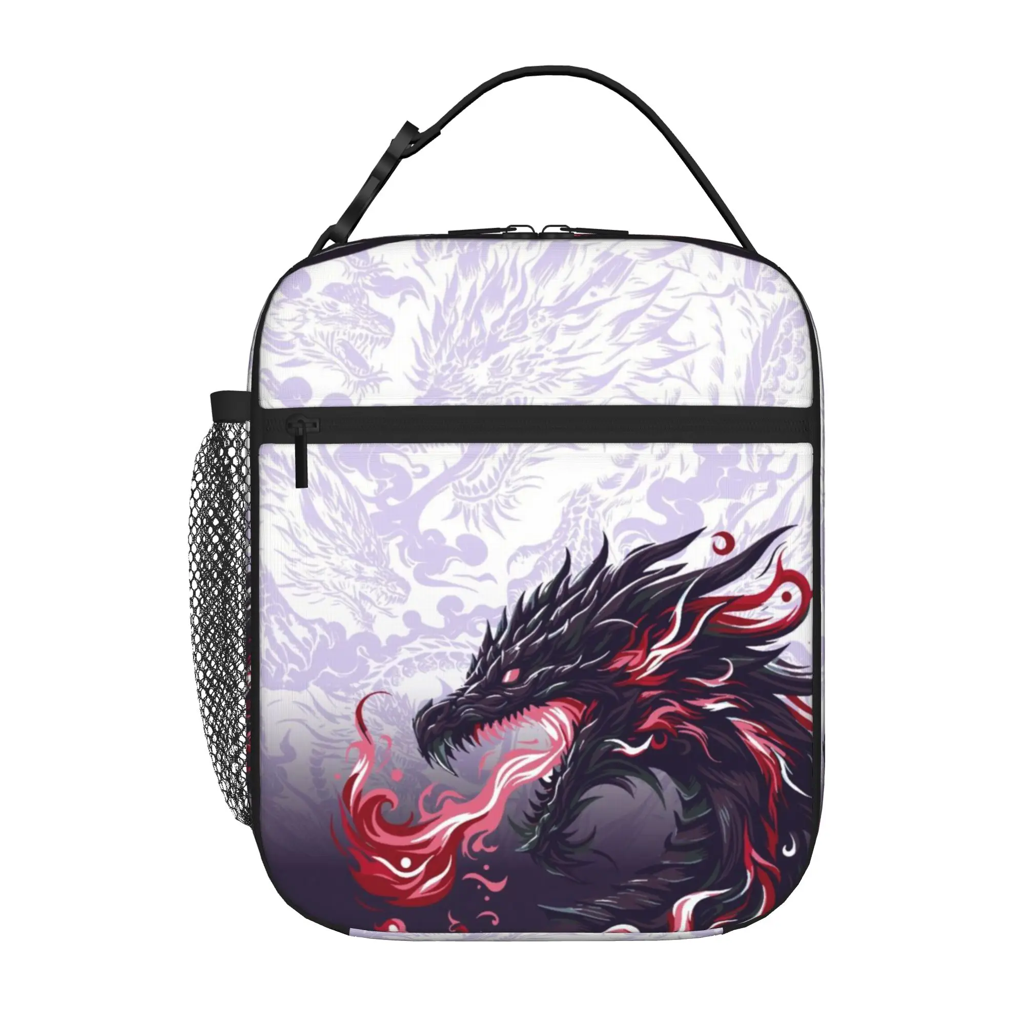 Back to school season  Storage Bag Dark Purple Dragon Fantasy Art New Super Quality Classic Solid Lunch Bag