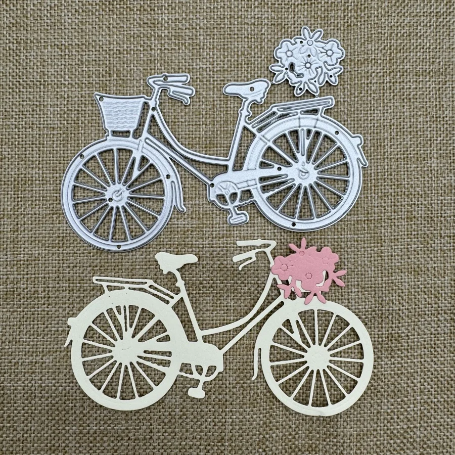 Troqueles de corte de Metal para bicicleta de flores, molde, serie de sellos, papel para álbum de recortes, cuchillo artesanal, molde, plantillas, álbumes de fotos