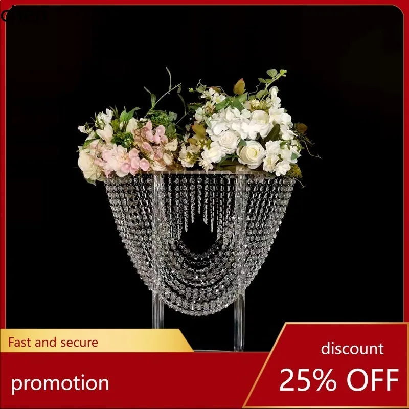 

Hxl wedding props acrylic banquet hall hotel main table flower vase decoration