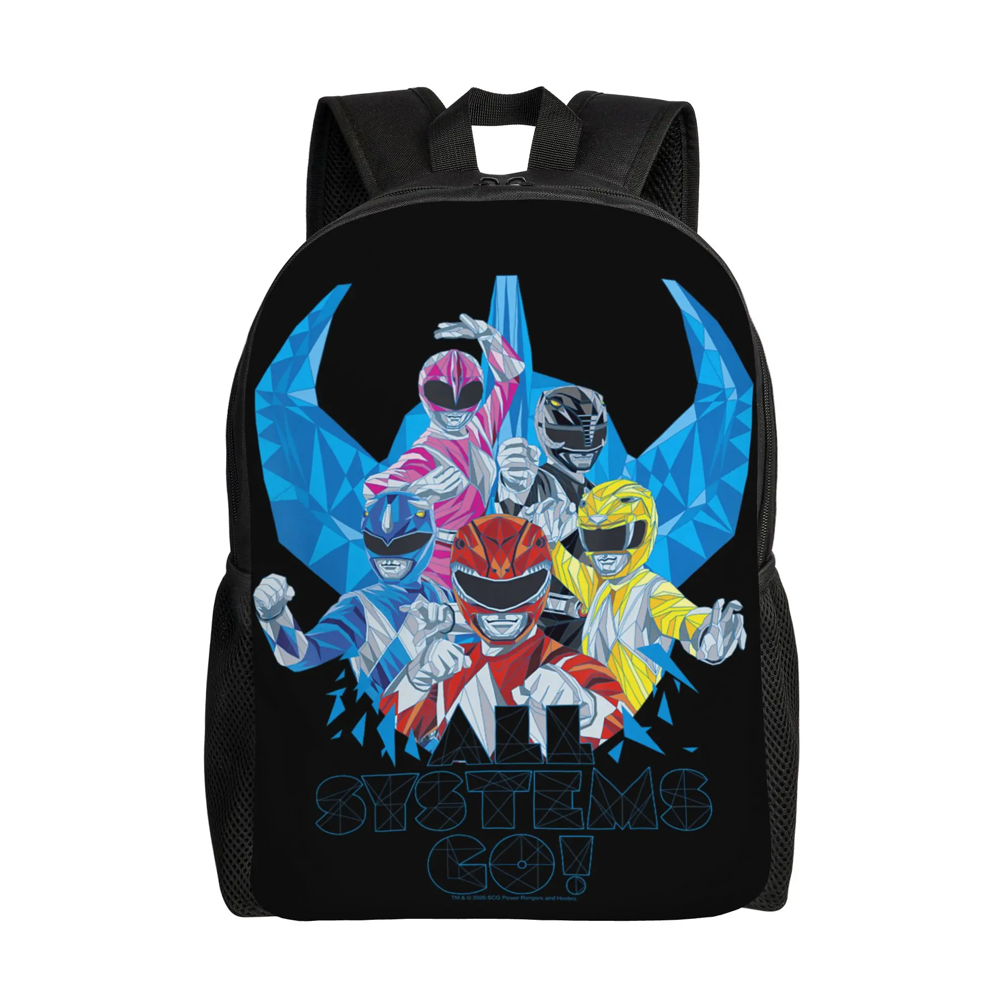 Mochilas Bandai Power Rangers Megazord Retro Helmet Polygon Style Daypack mochila escolar Retro lavable