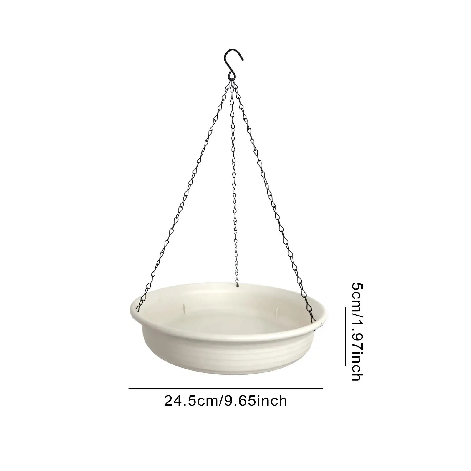 Bird Water Bowl Dish Decor Plate Tray Bird Feeding Dish for Tree Patio Yard