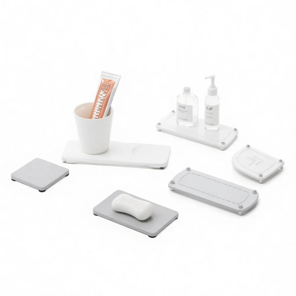 Non Slip Diatomite Absorbent Coaster Heat Proof Drink Tray Quick Dry Table Mat For Kitchen Utensils Bathroom Soap Holder