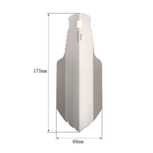 Titan -Schleifpapier -Campingschaufel, Kompaktkotkörner im Freien, Ultraleve Multi -Tool -Rucksack, Spaziergänge Survival 6 Hauptverkäufe Titan -Sandpapier - №2