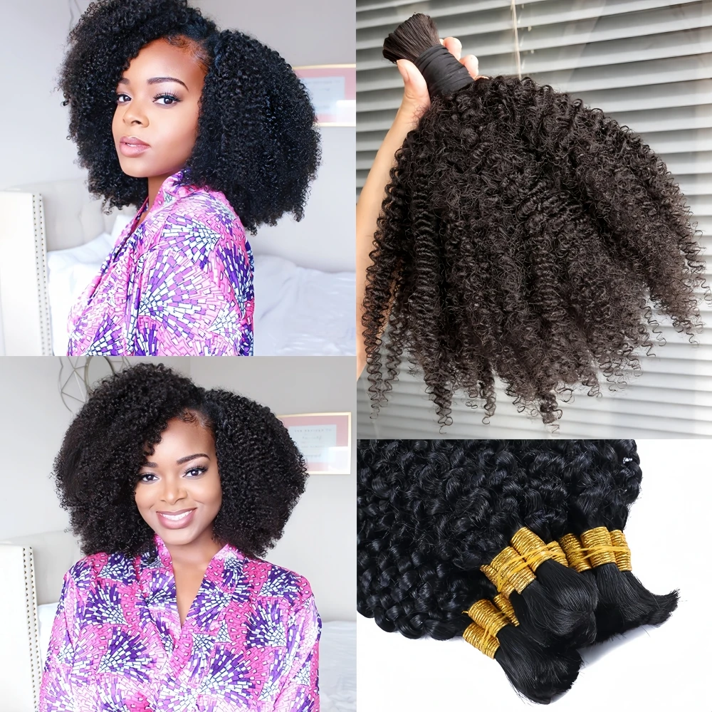 

Мелкие спиральные кудри из натуральных волос для плетения в стиле бохо, предварительно разделенные, афро-кудри, натуральные волосы без трессов