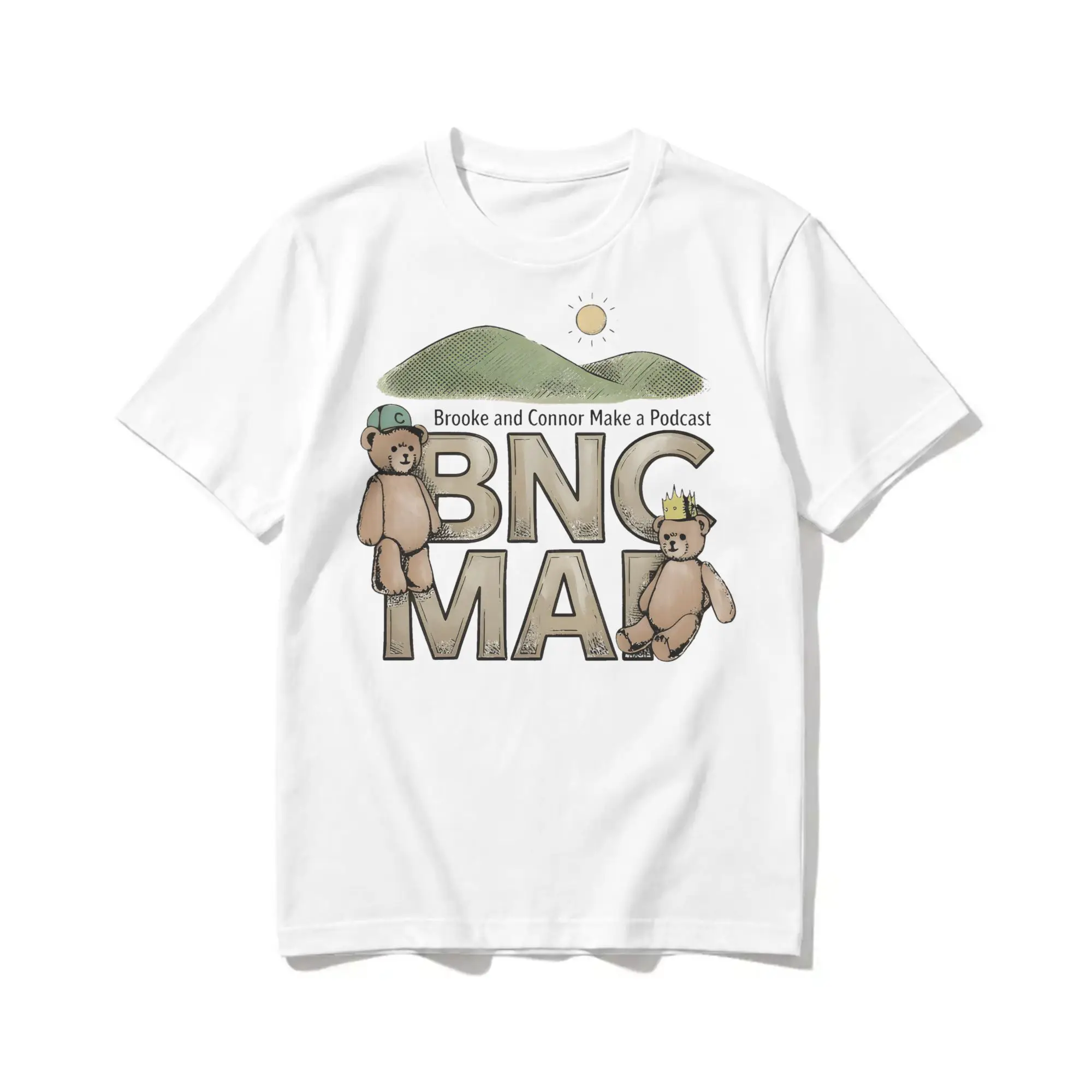 Men T-Shirt Bncmap Bear Sunset Brooke & Connor 100% Cotton Tees Short Sleeve  T Shirts Round Collar Clothes Birthday Present