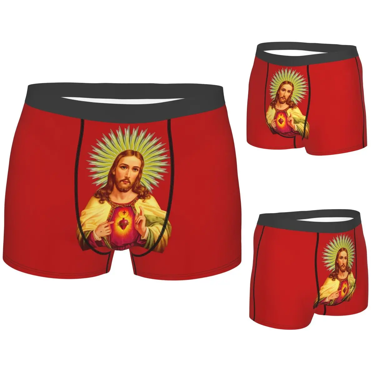 

Boxer Underpants Shorts Jesus Biblical References Panties Male Breathable Underwear for Homme Man Boyfriend Gift