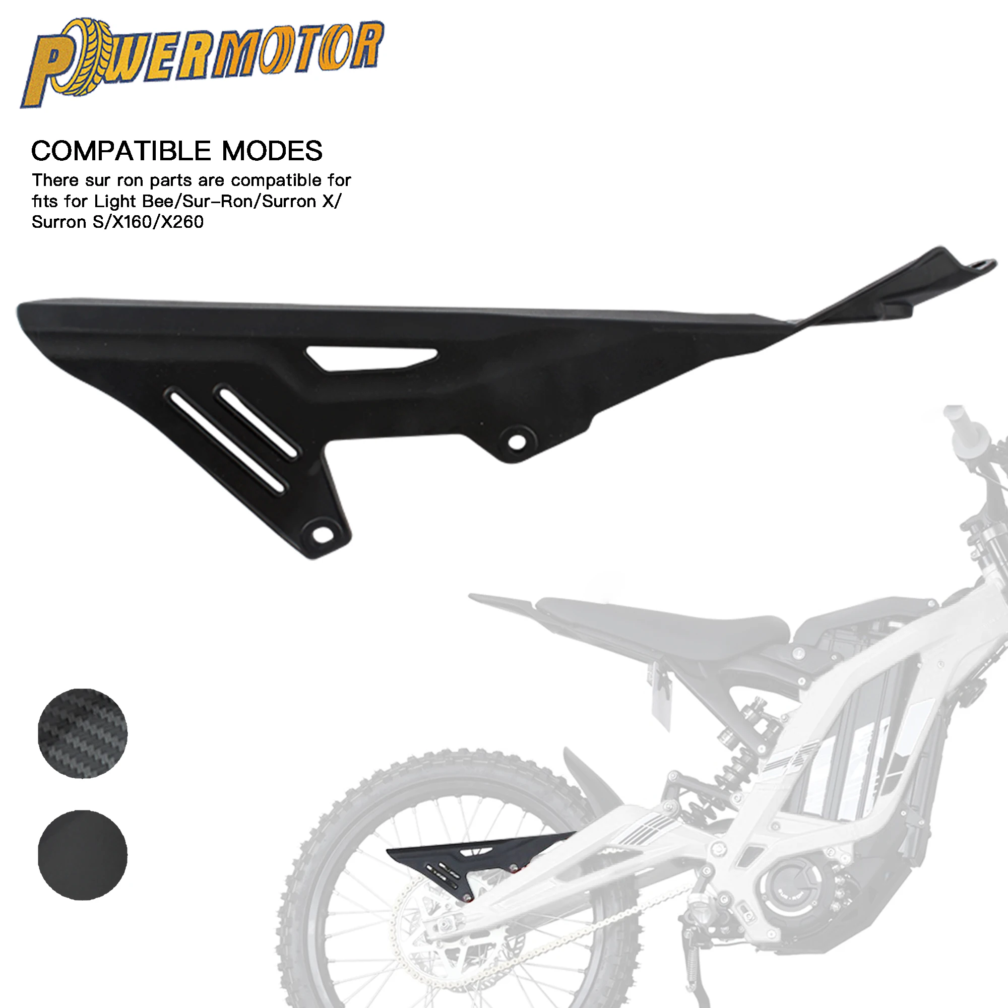 

Electric Bike Water Transfer Carbon Fiber Chain Protection Cover For Sur Ron Sur-Ron Surron Light Bee X S Motorcycle Accessories