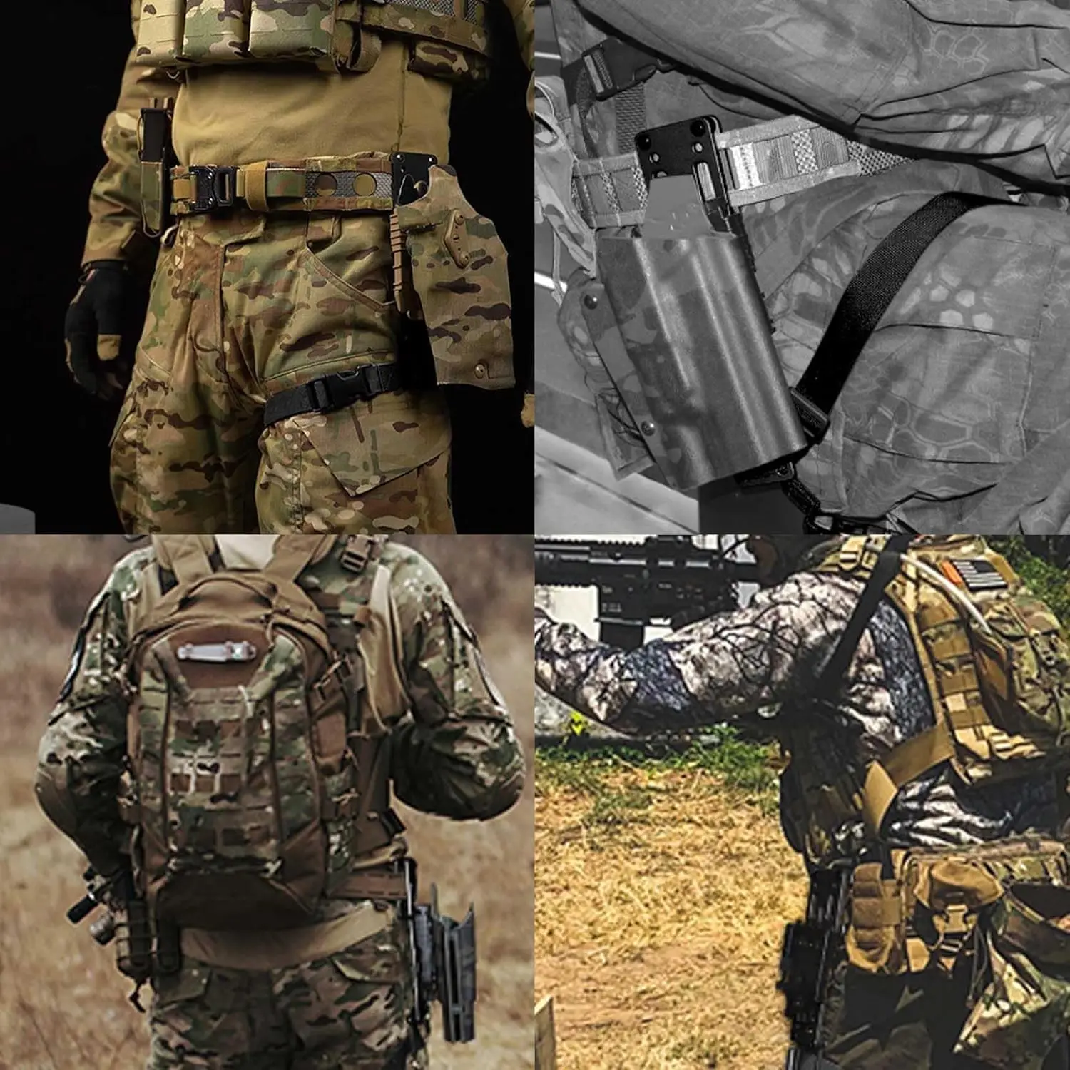 محول الحافظة التكتيكية المعيارية مع مجموعة QLS، منصة حافظة الساق المتدلية مع حزام الساق ومعدات الشرطة وسحب سريع #5