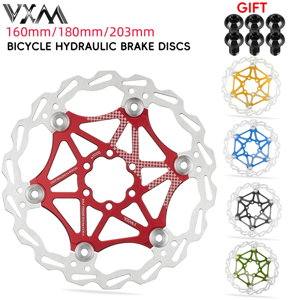 VXM Bicycle MTB Road Bike DH Brake Float Floating Disc Rotors r 160mm/180mm/203mm for Hydraulic Dics brake Pads Bicycle Parts