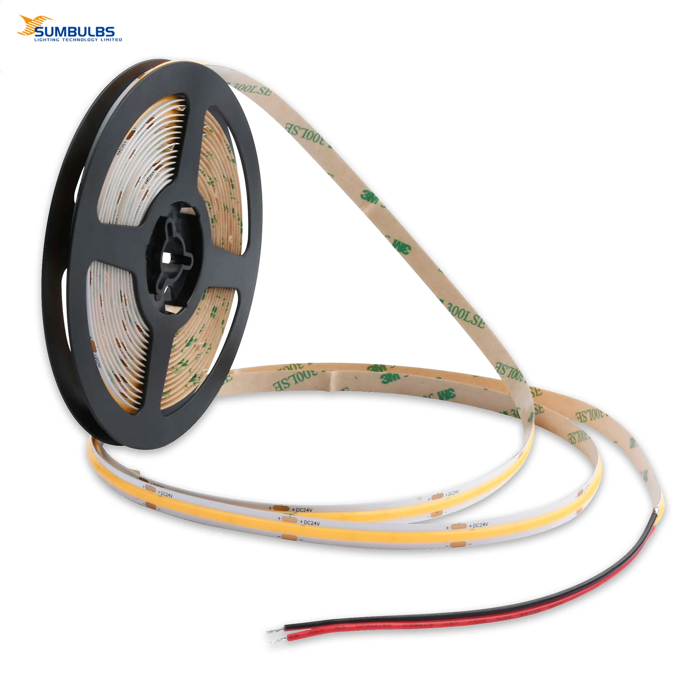 Listed COB LED Strip Light 480 LEDs/m High Density Flexible Tape Ribbon 3000K-6500K Red/Blue/Green RA90 Led Lights DC12V 24V