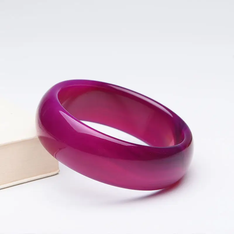 High-end Latest Natural Agate Bracelet Noble Purple Jade Exquisite Jewelry Accessory Gift Fashion Bangles Fine Hand Decorations